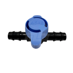 SAB 16mm manual shut-off valve connected to a black LDPE pipe.