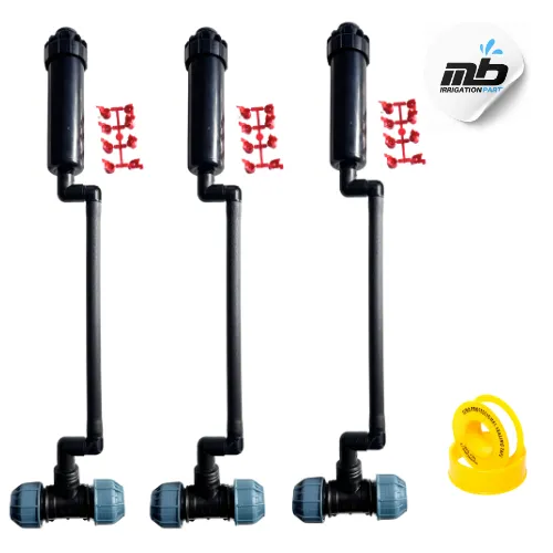 Pack of 3 HUNTER Pre-Assembled PGJ Rotor Sprinklers, Swing Joint & Fittings