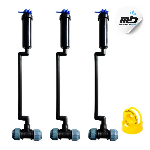 Pack of 3 Rain Bird Pre-Assembled 3504 Rotor Sprinklers, Swing Joint & Fittings