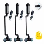 Pack of 3 Rain Bird Pre-Assembled 5004 Rotor Sprinklers, Swing Joint & Fittings