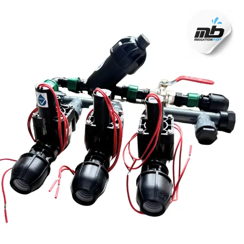Irrigation Sprinkler Manifold with HUNTER Solenoid Valves – 3 Zone