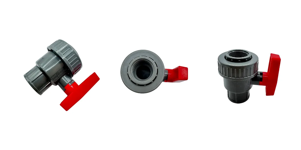 1'' Single Union PVC Valve BSP thread F-F