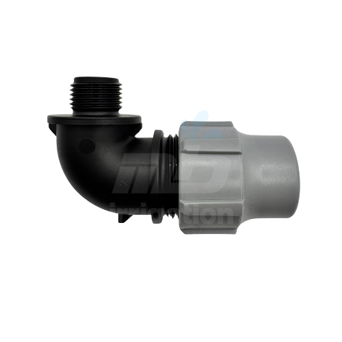 Tavlit Nut Lock Elbow 25mm to 1/2 inch male thread NLE2512M irrigation pipe fitting.