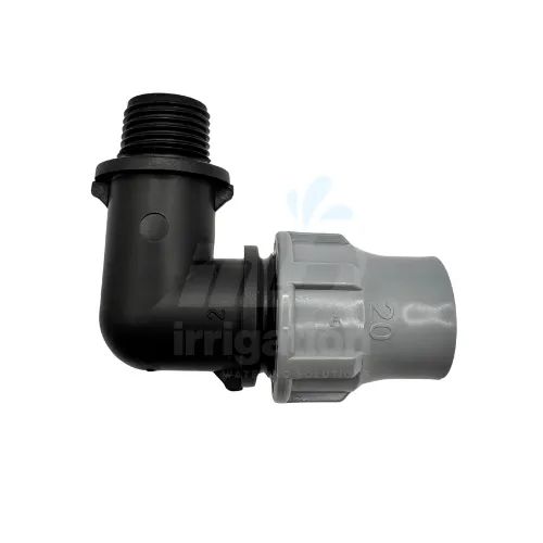 Tavlit Nut Lock Elbow 20mm 1/2 inch male thread NLE2012M irrigation pipe fitting.