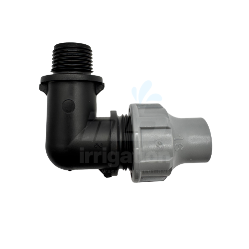 Tavlit Nut Lock Elbow 16mm x 1/2" Male Thread (NLE1612M)