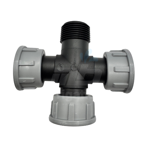 Tavlit Swivel Cross 1"F x 1"F x 1"F x 1"M – Manifold Fitting