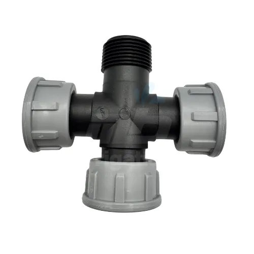 Tavlit Swivel Cross 1"F x 1"F x 1"F x 1"M – Manifold Fitting