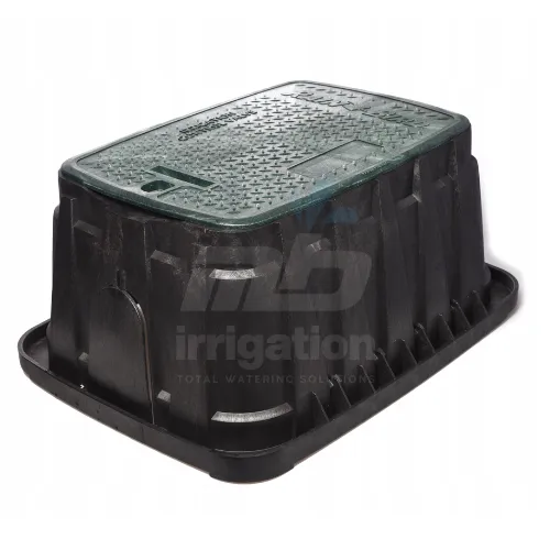 Rain Bird Jumbo Valve Box RA9197 with green lid for garden irrigation systems
