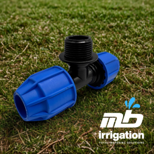 Supreme fittings tee Supreme Fittings heavy duty polypropylene compression tee for multi directional irrigation pipework connections
