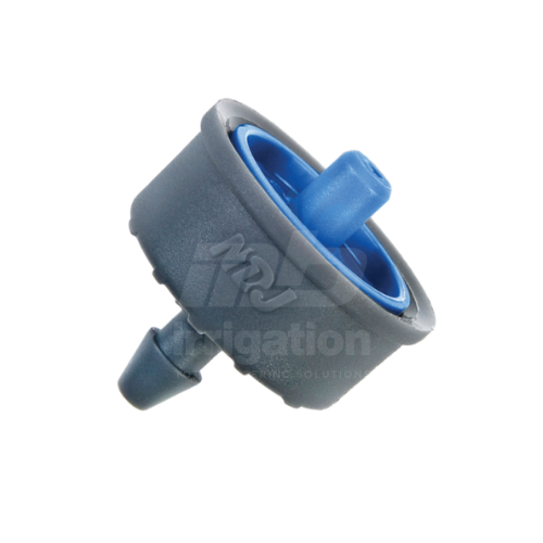 NDJ Click Tif HD CNL 3.0L per hour button dripper with barb outlet in blue